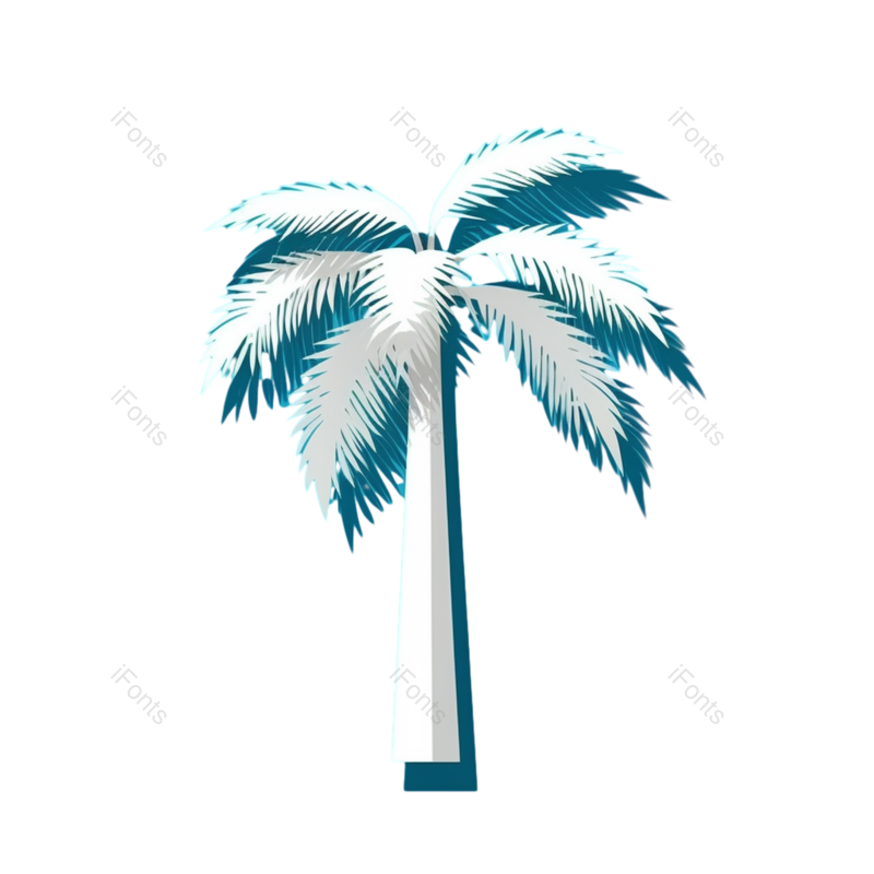 卡通图片,椰子元素,椰子树PNG,手绘免抠素材